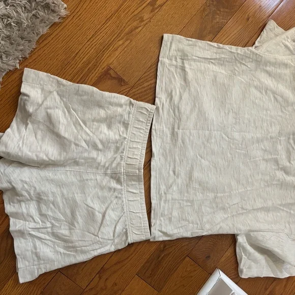 Universal Thread Light Cream Slub Knit Short Sleeve Tee - Picture 6 of 6